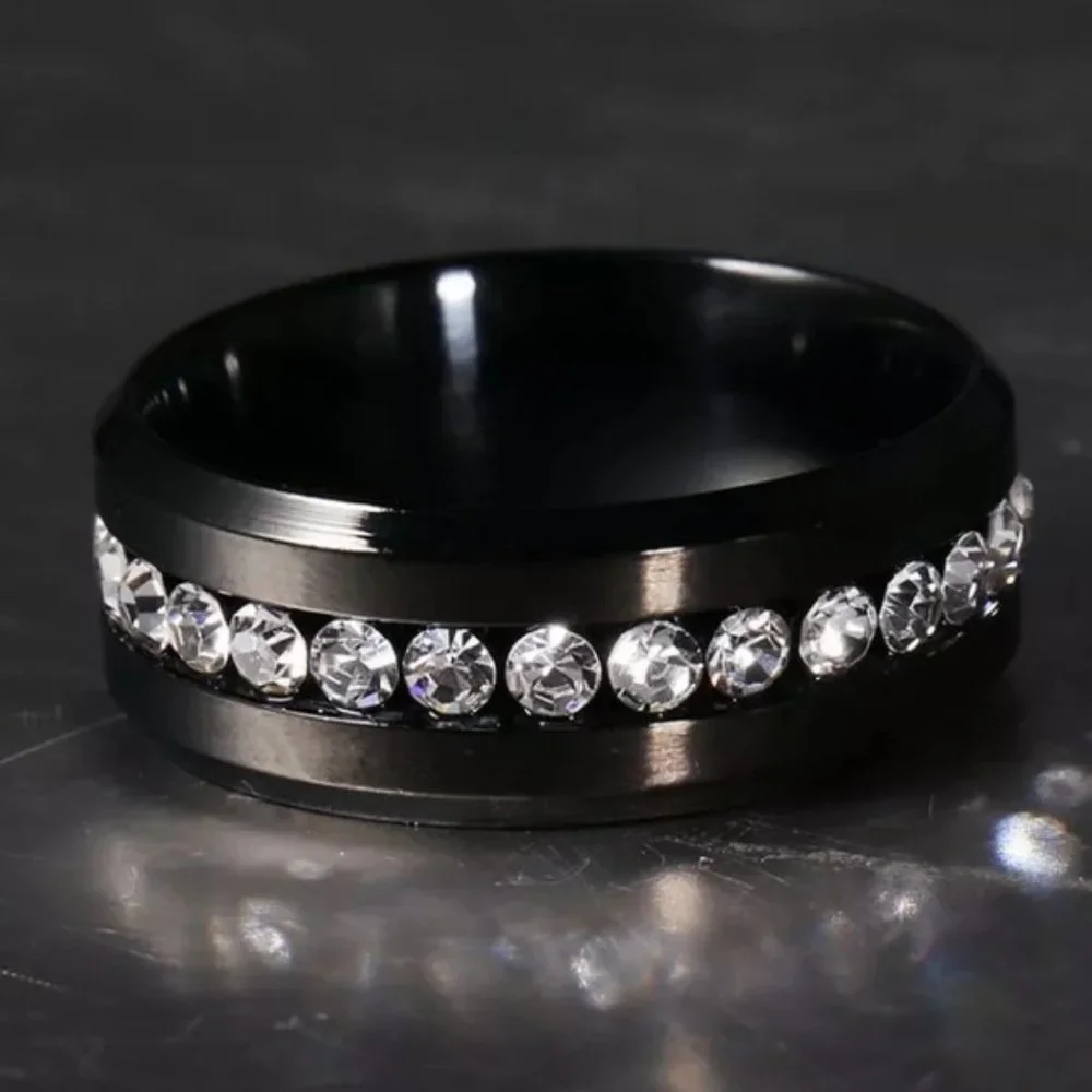 Stainless Steel / Black Ring • Band - Picture 3 of 4